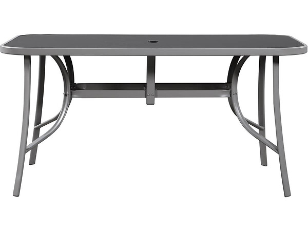 HABITAT ET JARDIN - Table et chaises de jardin en textilène "cordoba + Porto" 6 personnes gris clair - large