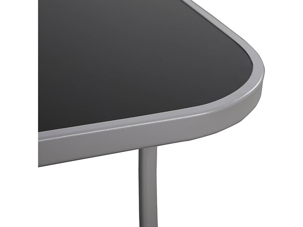 HABITAT ET JARDIN - Table et chaises de jardin en textilène "cordoba + Porto" 6 personnes gris clair - large