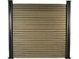 HABITAT ET JARDIN - Kit Clôture 1.6 x 1.2 m composite - Kit de fixation offert - Marron - vignette