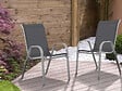 HABITAT ET JARDIN - Fauteuil jardin Textilène "Cordoba" - Phoenix - Gris foncé - Lot de 2 - vignette