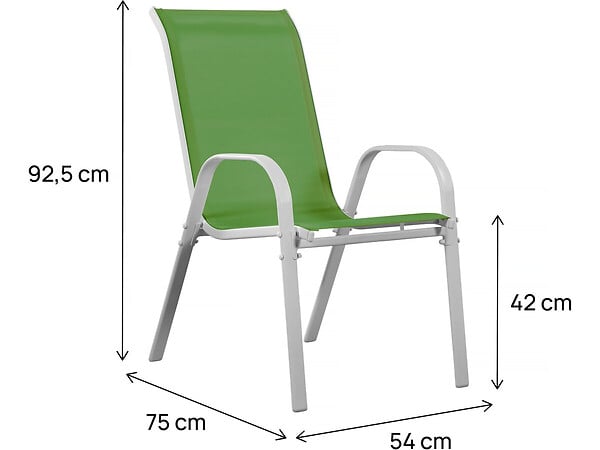 HABITAT ET JARDIN - Fauteuil jardin Textilène "Cordoba" - Phoenix - Vert - Lot de 2 - large