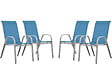 HABITAT ET JARDIN - Fauteuil jardin Textilène "Cordoba" - Phoenix - Bleu - Lot de 4 - vignette