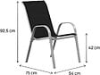HABITAT ET JARDIN - Fauteuil jardin Textilène "Cordoba" - Phoenix - Noir - Lot de 2 - vignette