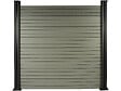 HABITAT ET JARDIN - Kit Clôture 1.6 x 1.2 m composite - Kit de fixation offert - Gris - vignette