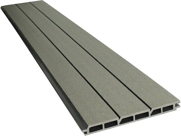 HABITAT ET JARDIN - Kit Clôture 1.6 x 1.2 m composite - Kit de fixation offert - Gris - large