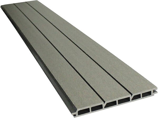 HABITAT ET JARDIN - Lot de 6 lames composite de clôture - L160 cm x l25.8cm x ép. 2cm - Gris - large