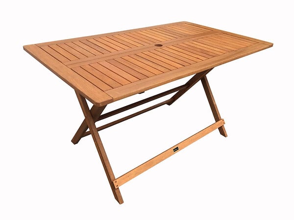 HABITAT ET JARDIN - Table et chaises de jardin en bois exotique  "Séoul" - 1 Table + 6 chaises - Maple - Beige - large