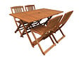 HABITAT ET JARDIN - Table et chaises de jardin en bois exotique "Hongkong 4" - Maple - Marron clair - vignette