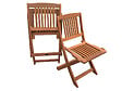 HABITAT ET JARDIN - Table et chaises de jardin en bois exotique "Hongkong 4" - Maple - Marron clair - vignette