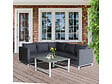 HABITAT ET JARDIN - Salon de jardin en aluminium "Turin" - Phoenix - Gris - vignette
