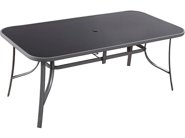HABITAT ET JARDIN - Table et chaises de jardin en textilène "cordoba + Porto" 8 personnes gris clair - large