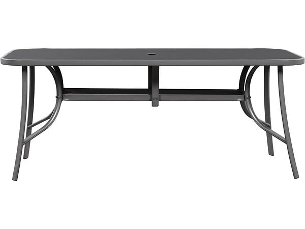 HABITAT ET JARDIN - Table et chaises de jardin en textilène "cordoba + Porto" 8 personnes gris clair - large
