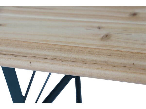 HABITAT ET JARDIN - Table de jardin brasserie pliante avec 2 bancs " Lisbonne " - 218 x 59,5 x 75 cm -  Marron - large