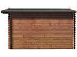 HABITAT ET JARDIN - Abri de jardin en bois traité marron autoclave "Valmont" - 14 m² -28 mm - vignette