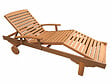 HABITAT ET JARDIN - Bain de soleil pliant en bois exotique "Singapour" - Maple - Marron clair - Lot de 4 - vignette