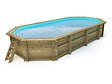 HABITAT ET JARDIN - Piscine bois " Sevilla 130 " - 8.57 x 4.57 x 1.31 m - Bâche à bulles  180 µ - Bâche hiver  280 g/m² - vignette