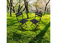 HABITAT ET JARDIN - Lot de 2 chaises de jardin pliable en plastique "Tenerife" - Gris anthracite - vignette