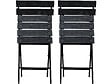 HABITAT ET JARDIN - Lot de 2 chaises de jardin pliable en plastique "Tenerife" - Gris anthracite - vignette