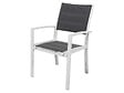 HABITAT ET JARDIN - Fauteuil jardin Alu/Textilène "Brazil / Canaries" - Phoenix - blanc / gris foncé - vignette