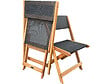 HABITAT ET JARDIN - Chaise pliante en bois exotique "Seoul" - Maple - Noir - Lot de 2 - vignette