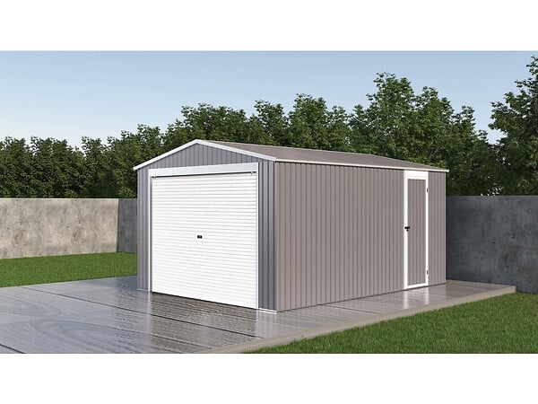 HABITAT ET JARDIN - Garage métal "Nevada" avec porte roulante - 15,61m² - large