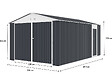 HABITAT ET JARDIN - Garage métal "Houston" 15,36 m² - Anthracite - vignette