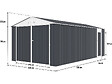 HABITAT ET JARDIN - Garage en métal "Houston" 18,56m²  - Anthracite - vignette