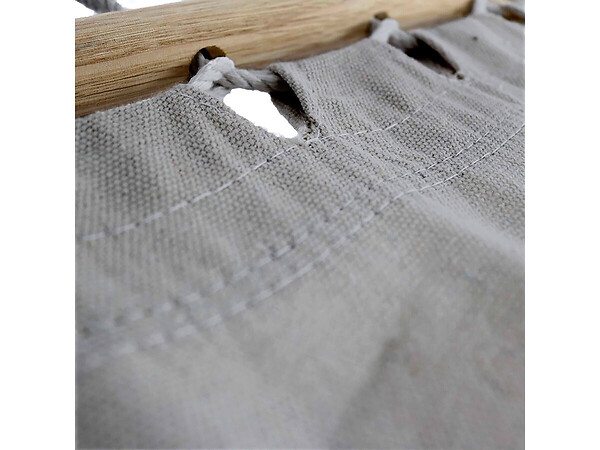 HABITAT ET JARDIN - Hamac bois avec toile en coton "Dallas" - 3 m - Gris - large