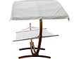HABITAT ET JARDIN - Hamac bois "Dallas XL" - Avec toile en coton et auvent - Ecru - vignette