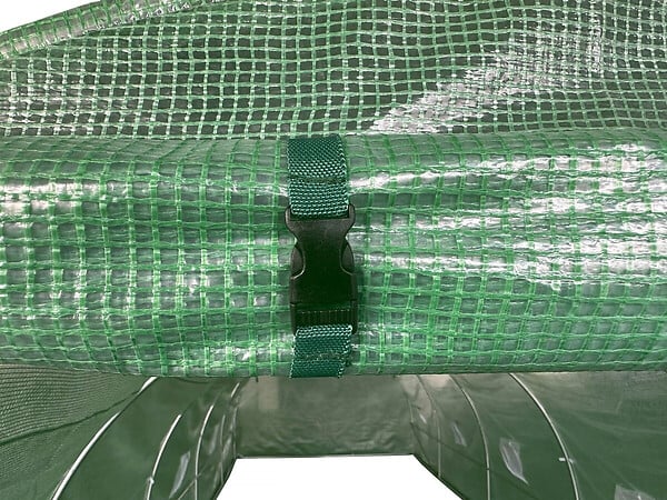 HABITAT ET JARDIN - Bâche pour serre tunnel de jardin "Lys" - 18 m² - 130g - Vert - large