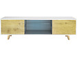 HABITAT ET JARDIN - Meuble TV LED "Inna" - 140 x 42 x 45 cm - Blanc/Chêne - vignette