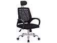 HABITAT ET JARDIN - Chaise de bureau ergonomique réglable en hauteur avec appuie tête "Sébastien" - Noir - vignette