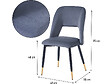 HABITAT ET JARDIN - Lot de 2 chaises en velours "Coralie" - Gris - vignette