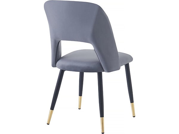 HABITAT ET JARDIN - Lot de 2 chaises en velours "Coralie" - Gris - large