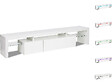HABITAT ET JARDIN - Meuble TV LED laqué "Tina" - 187.5 x 34 x 38 cm - Blanc - vignette