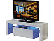 HABITAT ET JARDIN - Meuble TV LED "Borda" - 130 x 34 x 45 cm - Blanc laqué - vignette