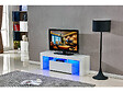 HABITAT ET JARDIN - Meuble TV LED "Borda" - 130 x 34 x 45 cm - Blanc laqué - vignette
