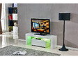 HABITAT ET JARDIN - Meuble TV LED "Borda" - 130 x 34 x 45 cm - Blanc laqué - vignette