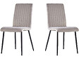 HABITAT ET JARDIN - Lot de 2 chaises en velours "Henley" - Gris clair - vignette