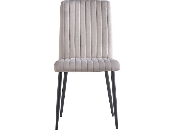 HABITAT ET JARDIN - Lot de 2 chaises en velours "Henley" - Gris clair - large