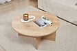 HABITAT ET JARDIN - Table basse en bois "Soleil" - 90 x 90 x 40 cm - Chêne Saphir - vignette
