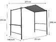 HABITAT ET JARDIN - Pergola tonnelle pour barbecue - 277 x 149 cm - Anthracite - vignette