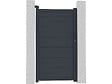 HABITAT ET JARDIN - Portillon aluminium "Marc" - 101.2 x 180.9 cm - Gris - vignette