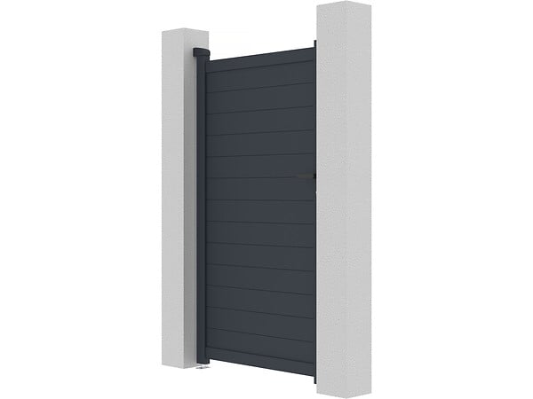 HABITAT ET JARDIN - Portillon aluminium "Marc" - 101.2 x 180.9 cm - Gris - large