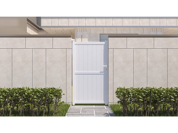HABITAT ET JARDIN - Portillon aluminium "Lola" - 101.2 x 180.9 cm - Blanc - large