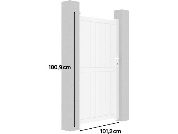 HABITAT ET JARDIN - Portillon aluminium "Lola" - 101.2 x 180.9 cm - Blanc - large