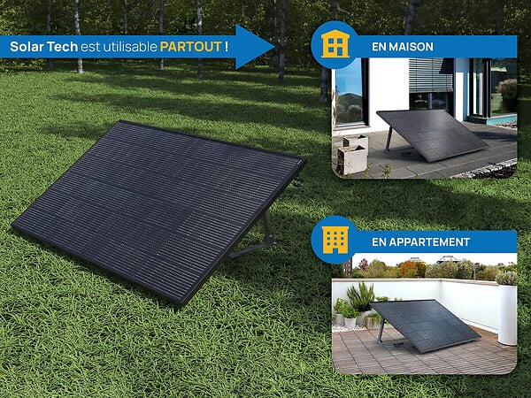 HABITAT ET JARDIN - Panneau solaire 400w "Solar Tech"  plug and play - Kit de démarrage - large