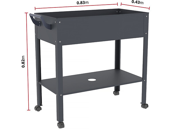 HABITAT ET JARDIN - Table de rempotage "Hibiscus" - 82 x 43 x 83 cm - Anthracite - large