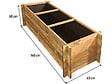HABITAT ET JARDIN - Carré potager en bois "Dhalia" - 140 x 60 x 41 cm - vignette