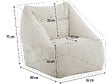 HABITAT ET JARDIN - Pouf en velours côtelé "Medellin" - Beige - 85 x 85 x 72 cm - vignette